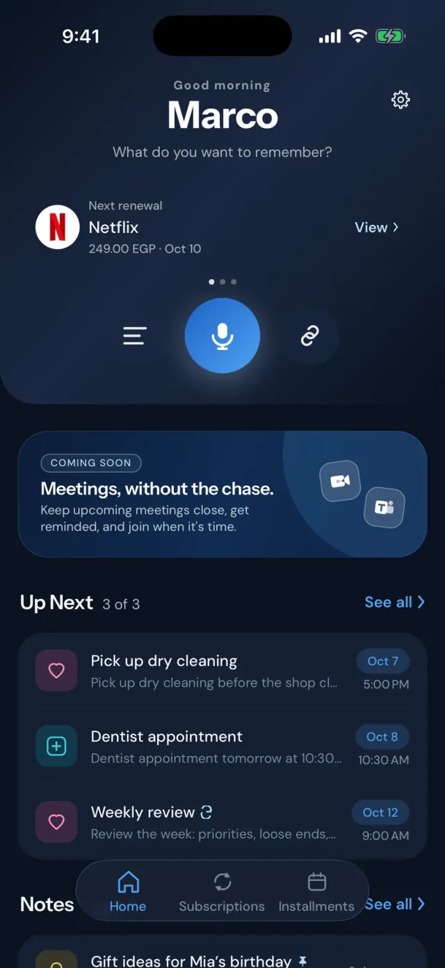 Stay Home in Dark mode.